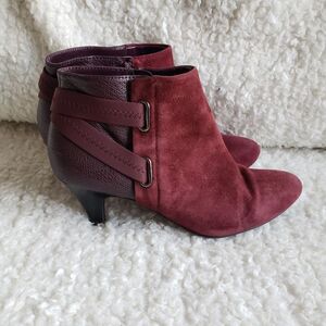 Alfani Step n Flex Vandela2 Wine colored booties sz 8.5‎